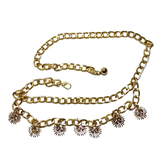Metal Gold Tone Women's Sunshine Hanging Belt - Picture 1 of 7